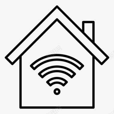 wifi智能家居家庭wifi家庭自动化家庭互联网图标图标