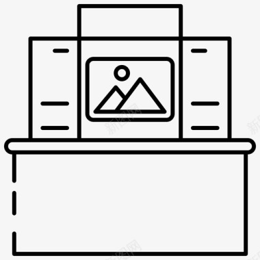 展示商业信息桌面展示桌子塔纳康传统营销图标图标