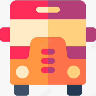 公共交通标识公共汽车公共交通3扁平图标图标