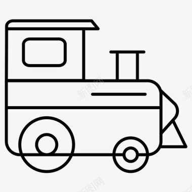 火车儿童玩具图标图标