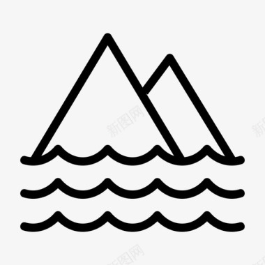 山岛海图标图标
