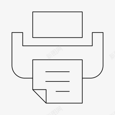 请帖打印打印机设备办公室图标图标