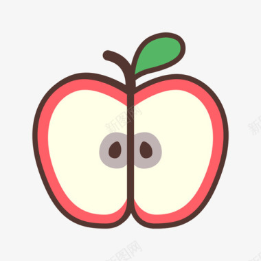 手绘可爱插画苹果 apple图标