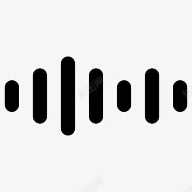 音频波形音乐音频均衡器图标图标
