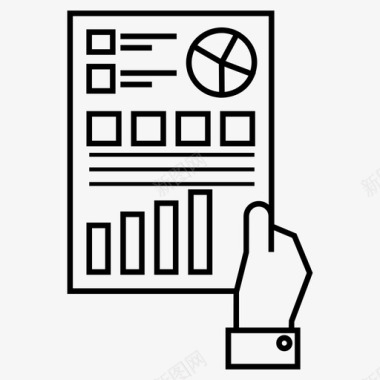 分析矢量图月度统计图分析业务年度报告图标图标