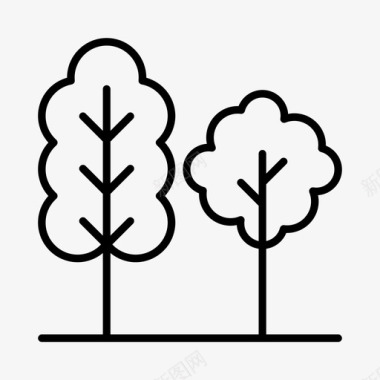 绿色能源图标树木环境绿色植物图标图标