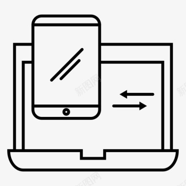 电脑资料传输传输数据设备笔记本电脑图标图标