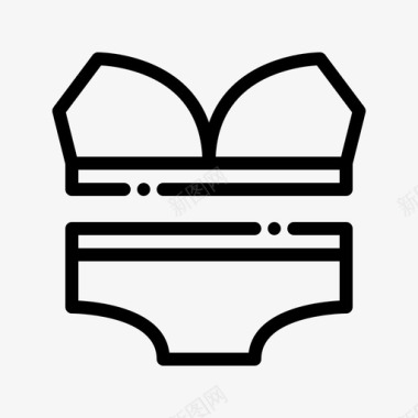 比基尼比基尼125号衣服直线型图标图标