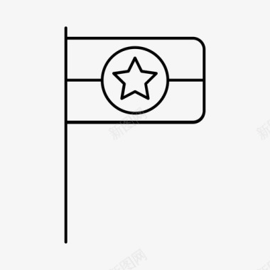 国画梅花旗帜国家世界图标图标
