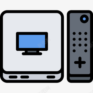 电视盒设备45彩色图标图标