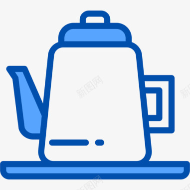 茶壶茶6蓝色图标图标