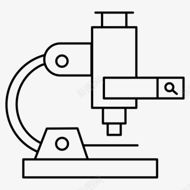 科学小实验显微镜实验室科学图标图标