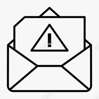 危险信息电子邮件通知警告图标图标