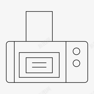 请帖打印打印机设备办公室图标图标