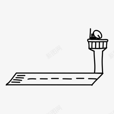 空中纸飞机机场空中交通管制飞机图标图标