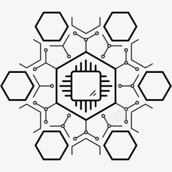 超级计算机人工智能处理器超级计算机图标高清图片