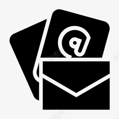 信件筒电子邮件文件信件消息图标图标