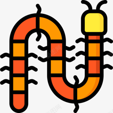 丛林蜈蚣丛林18线形颜色图标图标