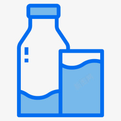 蓝色一杯水一杯水咖啡店108蓝色图标高清图片