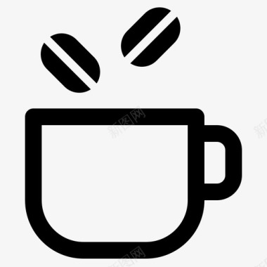 咖啡咖啡豆咖啡杯子图标图标