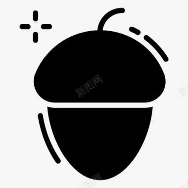 橡子中国水果干果图标图标