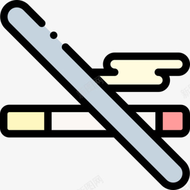 公共交通标识禁止吸烟公共交通23直线颜色图标图标