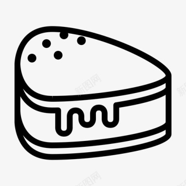 甜蜜的奶酪甜食蛋糕奶酪蛋糕食物图标图标