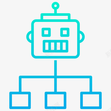 流动空气流动机器人8梯度图标图标