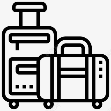 旅游行李包手提箱图标图标