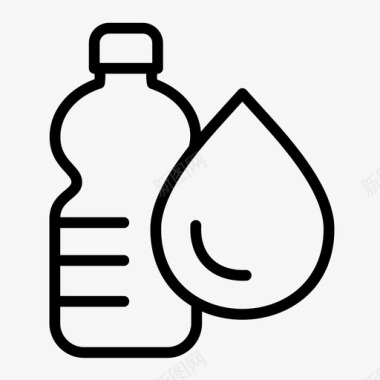 补水瓶子饮料图标图标