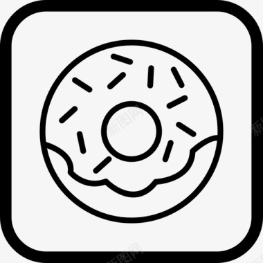 甜甜圈零食甜食图标图标