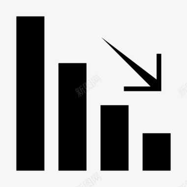 财务预测模型分析减少下降图标图标