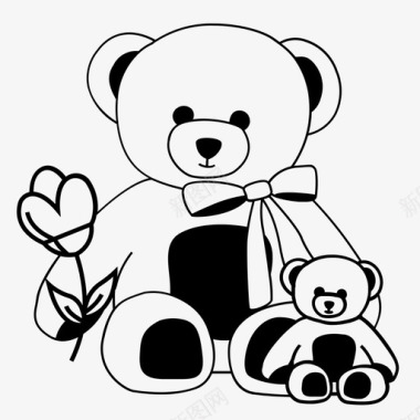 踏青节素材熊妈妈节假日母亲节图标图标