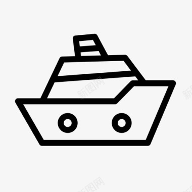 旅游邮轮海洋轮船图标图标
