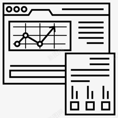 一套刀叉在线分析商业分析商业信息图图标图标