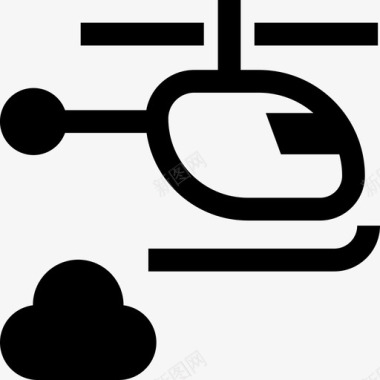 矢量剪纸飞机直升机飞机运输工具图标图标