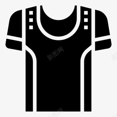 运动T恤图案衬衫衣服健身房图标图标