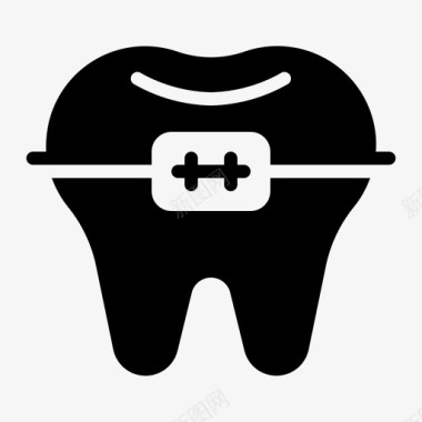 牙齿护理牙套牙齿护理牙医图标图标