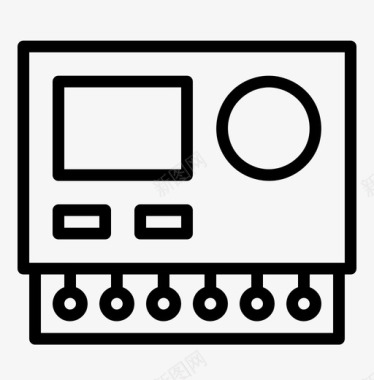 工厂矢量plc控制器cpu图标图标