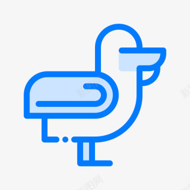 鹈鹕小鸟4蓝色图标图标