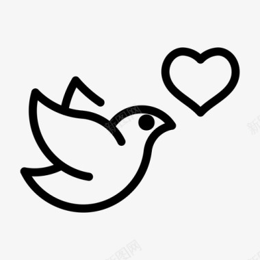鸽子小鸟爱情图标图标