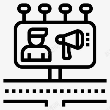 广告牌牌子广告牌广告53直线图标图标