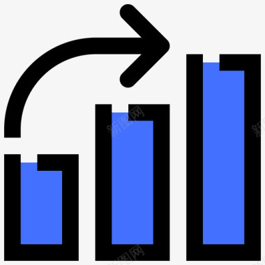 图表商务367蓝色图标图标