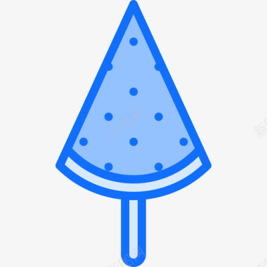 西瓜冰淇淋28蓝色图标图标