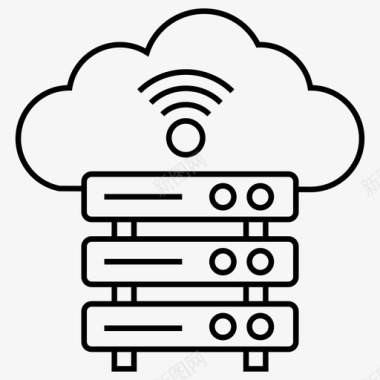 云数据库云计算热点云托管数据库云托管服务器图标图标