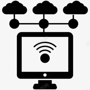 云网云托管云计算云网络图标图标