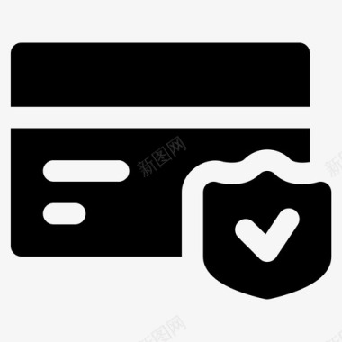 信用卡受保护信用卡信用卡电子商务图标图标
