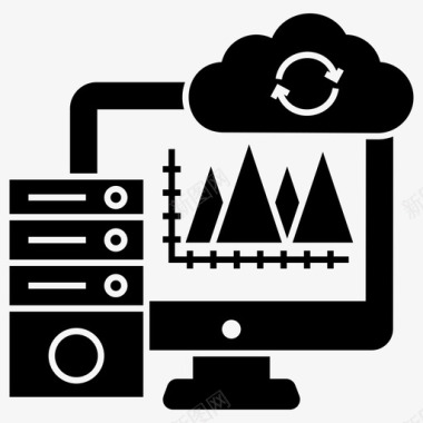 云同步云同步云计算云数据图标图标