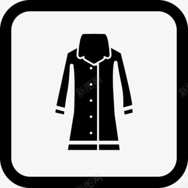 雨衣夹克长外套图标图标