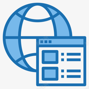 网站数字服务3蓝色图标图标